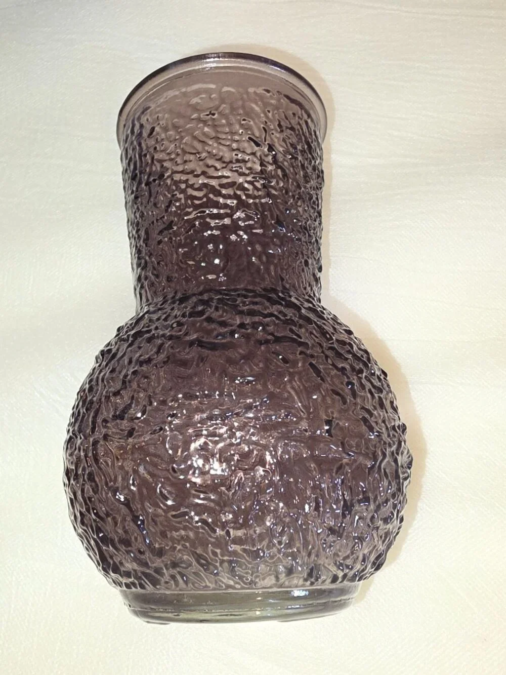 Decorative Vase Lacy Textured Purple Amethyst Colored Art Home Decor NWoT